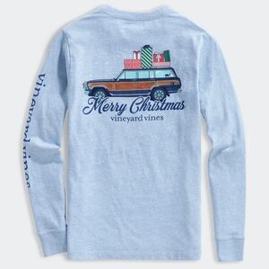 Vineyard Vines Boys' Long Sleeve Christmas Shirt